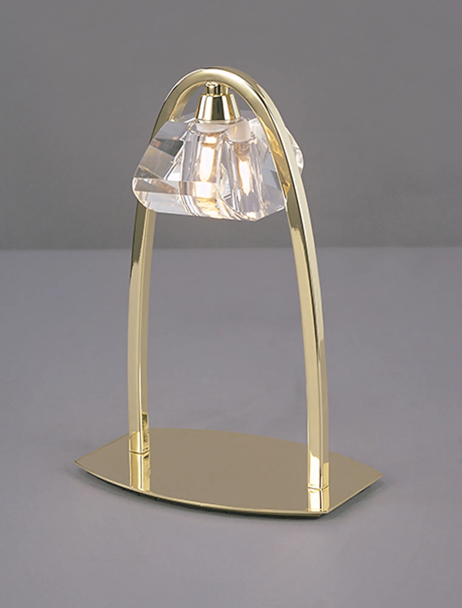 Alfa Polished Brass Crystal Table Lamps Mantra Armed Table Lamps